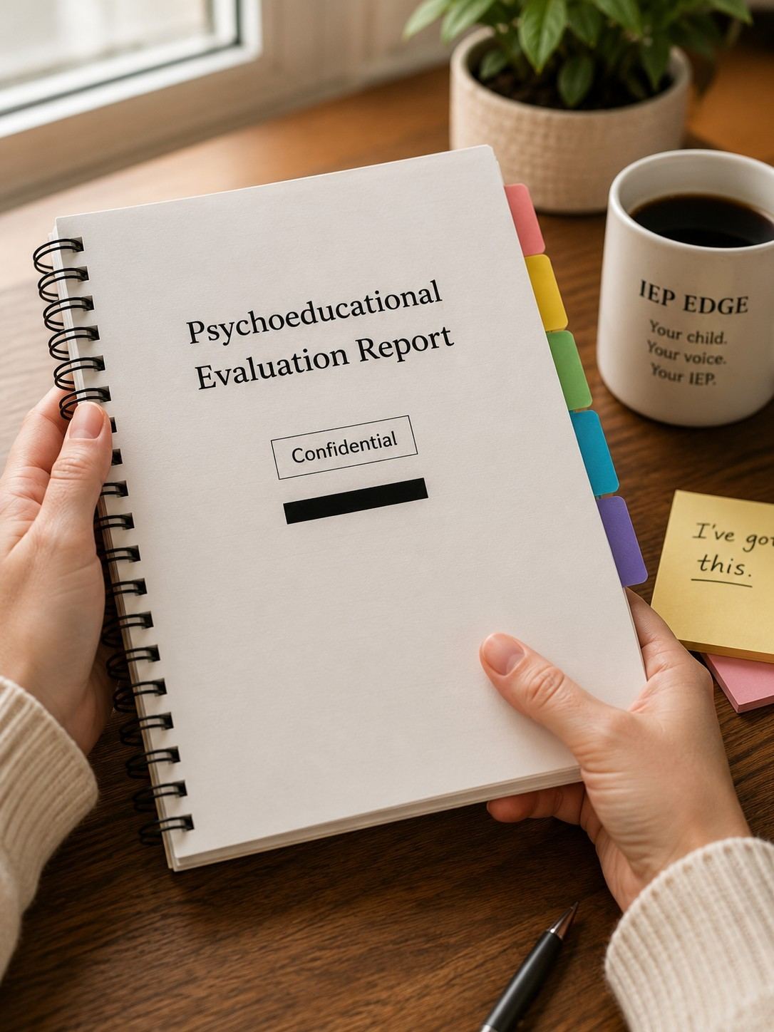 Step 1, you send your child's evaluation, IEP, or your questions